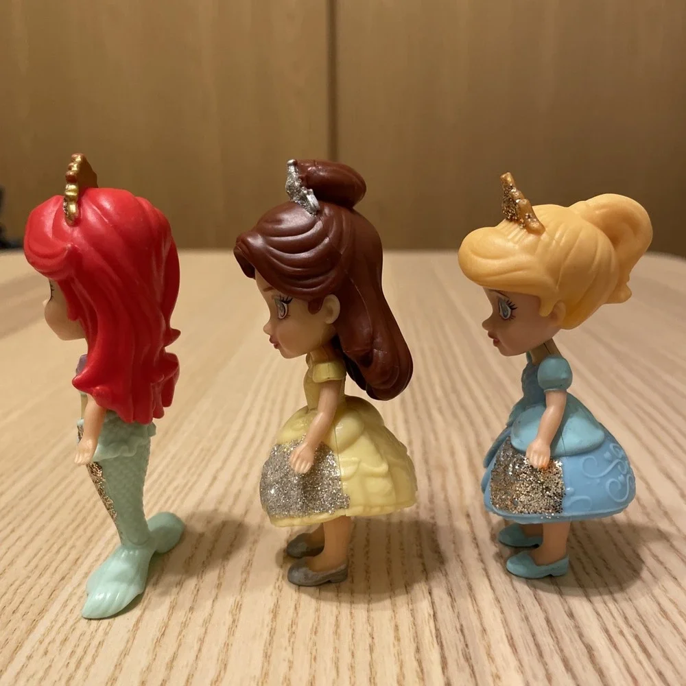 Disney Princess Ariel Belle Cinderella Mini Toddler Dolls Jakks Pacific 3.5